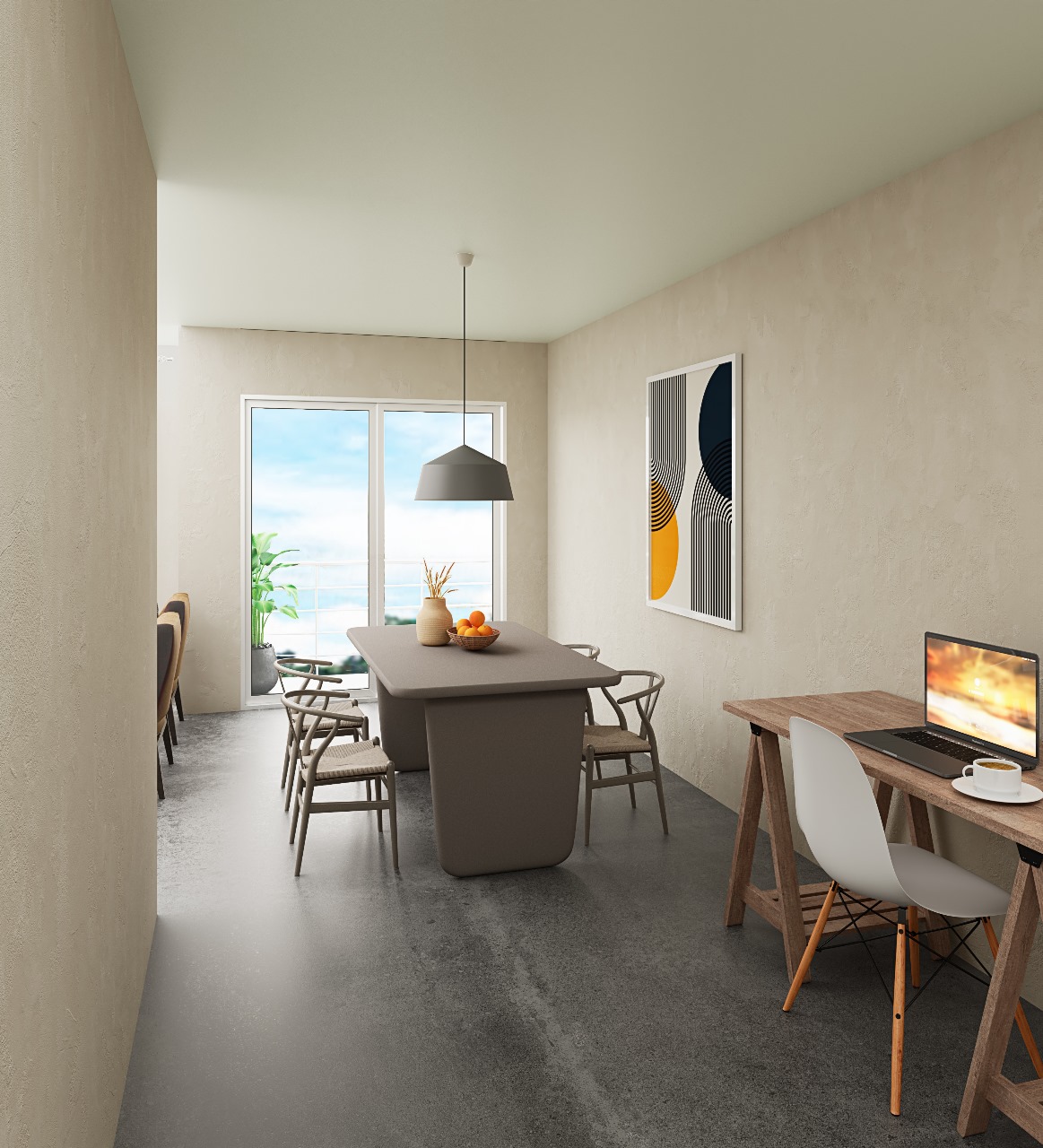 Sala comedor de los apartamentos en Calarcá